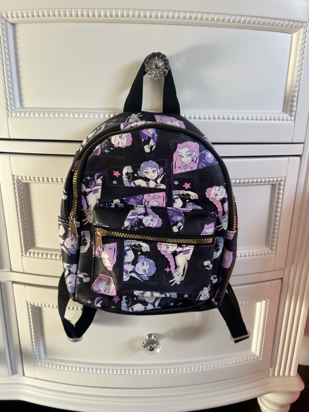 K pop demon hunters mini black backpack bundle